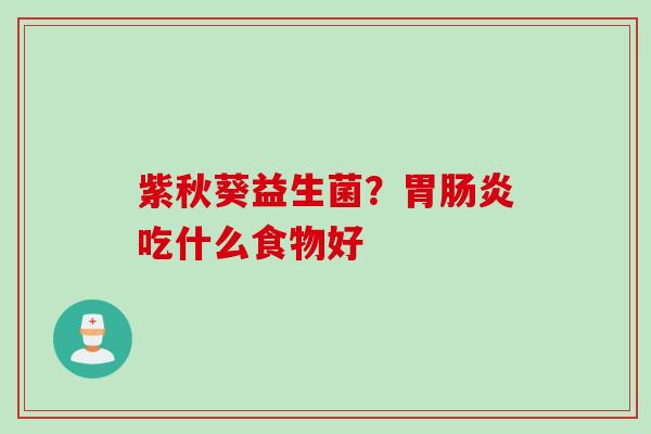紫秋葵益生菌？胃吃什么食物好