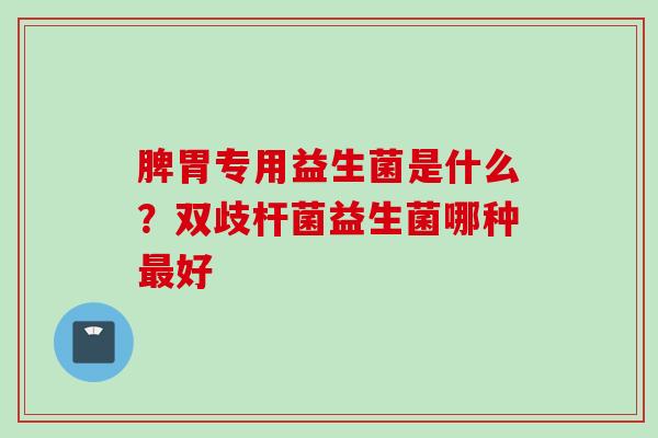 脾胃专用益生菌是什么？双歧杆菌益生菌哪种好