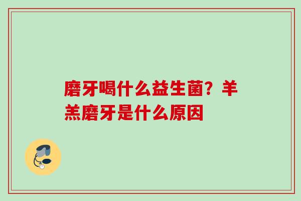 磨牙喝什么益生菌?羊羔磨牙是什么原因 磨牙喝什么益生菌?羊羔磨牙是什么原因