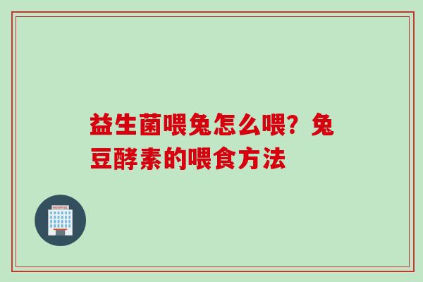 益生菌喂兔怎么喂？兔豆酵素的喂食方法