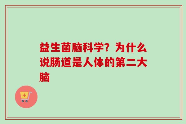 益生菌脑科学？为什么说肠道是人体的第二大脑