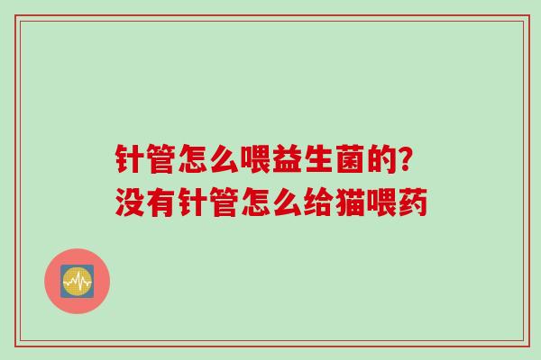 针管怎么喂益生菌的?没有针管怎么给猫喂药 针管怎么喂益生菌的?没有针管怎么给猫喂药