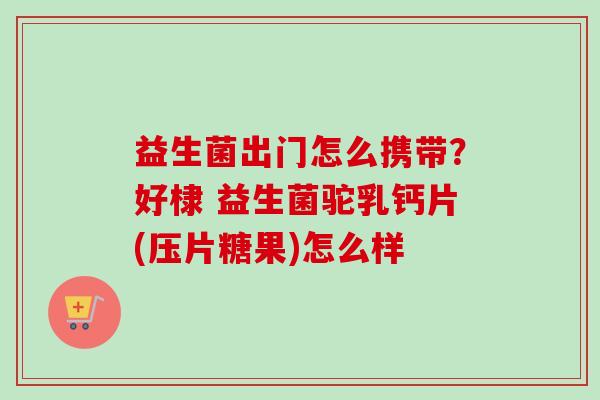 益生菌出门怎么携带？好棣 益生菌驼乳钙片(压片糖果)怎么样