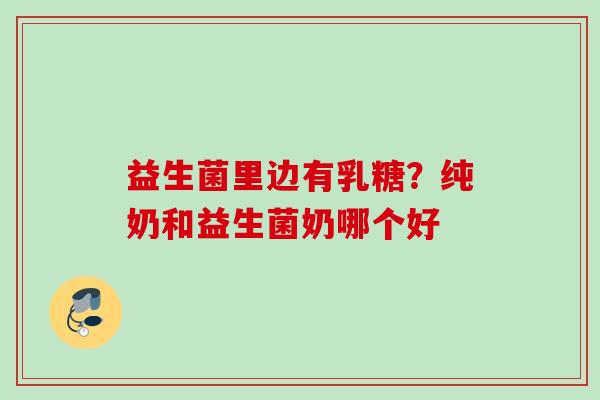益生菌里边有乳糖？纯奶和益生菌奶哪个好