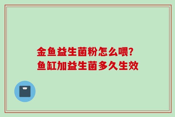 金鱼益生菌粉怎么喂?鱼缸加益生菌多久生效 金鱼益生菌粉怎么喂?鱼缸加益生菌多久生效
