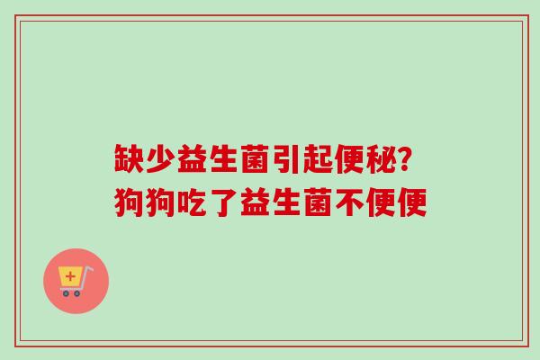 缺少益生菌引起?狗狗吃了益生菌不便便 缺少益生菌引起?狗狗吃了益生菌不便便