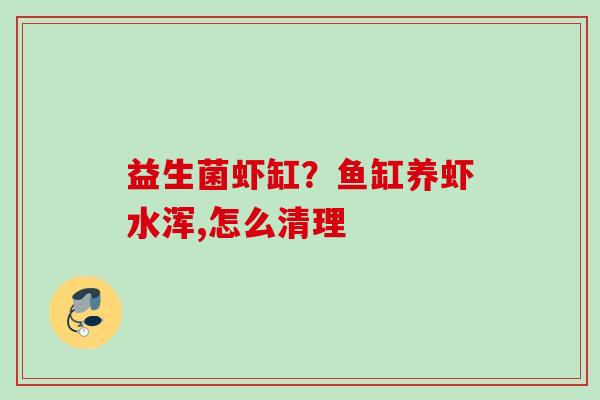 益生菌虾缸？鱼缸养虾水浑,怎么清理