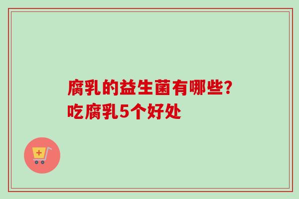 腐乳的益生菌有哪些？吃腐乳5个好处