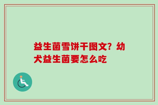益生菌雪饼干图文？幼犬益生菌要怎么吃
