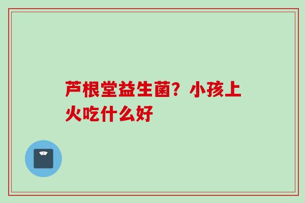 芦根堂益生菌？小孩上火吃什么好