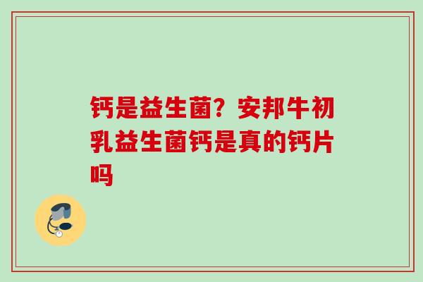 钙是益生菌?安邦牛初乳益生菌钙是真的钙片吗 钙是益生菌?安邦牛初乳益生菌钙是真的钙片吗