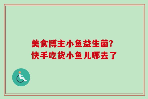 美食博主小鱼益生菌？快手吃货小鱼儿哪去了