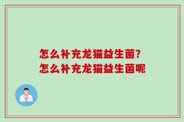 怎么补充龙猫益生菌？怎么补充龙猫益生菌呢