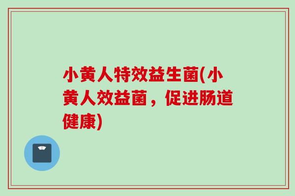 小黄人特效益生菌(小黄人效益菌，促进肠道健康)