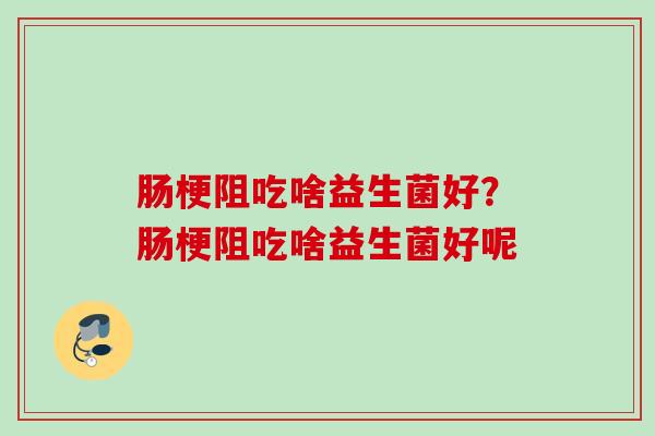 肠梗阻吃啥益生菌好？肠梗阻吃啥益生菌好呢