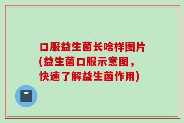 口服益生菌长啥样图片(益生菌口服示意图,快速了解益生菌作用) 口服益生菌长啥样图片(益生菌口服示意图,快速了解益生菌作用)