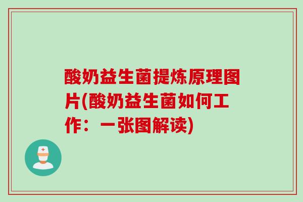 酸奶益生菌提炼原理图片(酸奶益生菌如何工作：一张图解读)