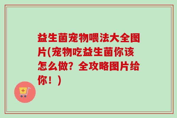 益生菌宠物喂法大全图片(宠物吃益生菌你该怎么做？全攻略图片给你！)