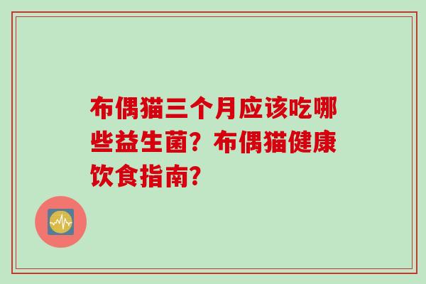 布偶猫三个月应该吃哪些益生菌？布偶猫健康饮食指南？