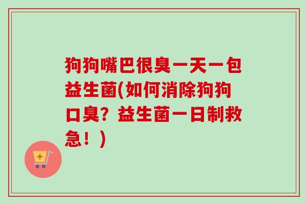 狗狗嘴巴很臭一天一包益生菌(如何消除狗狗口臭？益生菌一日制救急！)