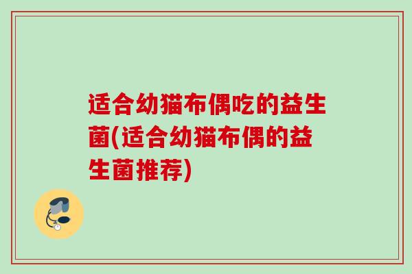 适合幼猫布偶吃的益生菌(适合幼猫布偶的益生菌推荐)