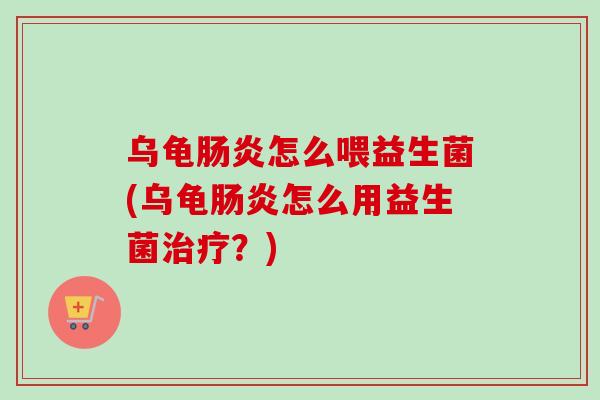 乌龟肠炎怎么喂益生菌(乌龟肠炎怎么用益生菌治疗？)