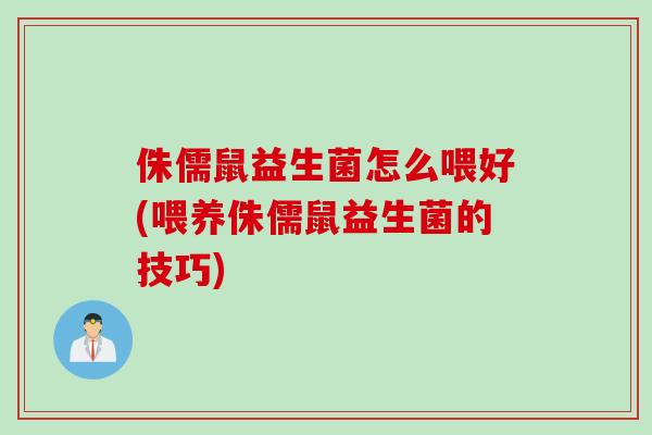侏儒鼠益生菌怎么喂好(喂养侏儒鼠益生菌的技巧)