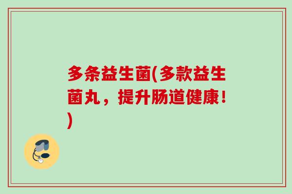 多条益生菌(多款益生菌丸，提升肠道健康！)