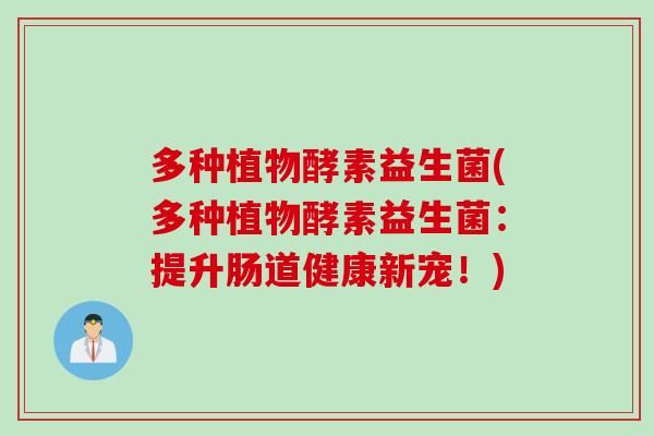 多种植物酵素益生菌(多种植物酵素益生菌：提升肠道健康新宠！)