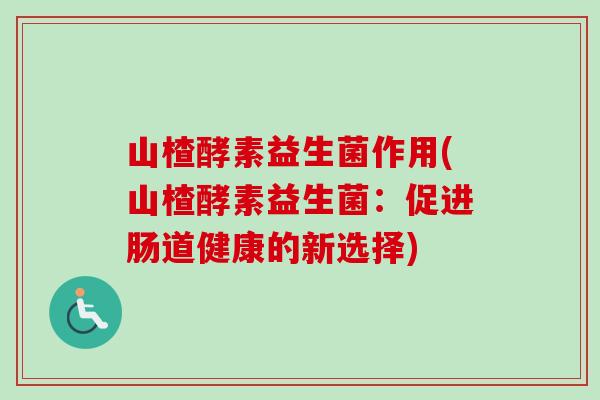 山楂酵素益生菌作用(山楂酵素益生菌：促进肠道健康的新选择)