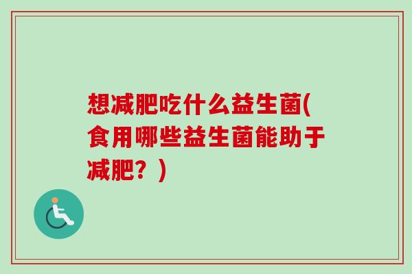 想减肥吃什么益生菌(食用哪些益生菌能助于减肥？)