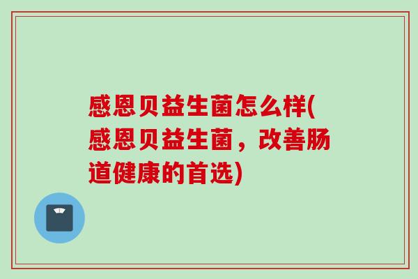 感恩贝益生菌怎么样(感恩贝益生菌,改善肠道健康的首选) 感恩贝益生菌怎么样(感恩贝益生菌,改善肠道健康的首选)