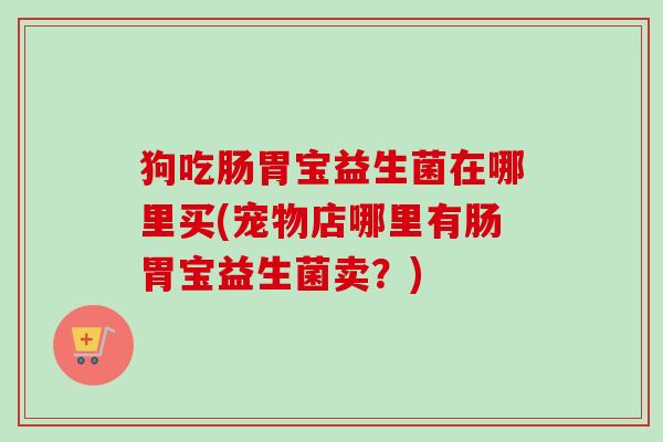 狗吃肠胃宝益生菌在哪里买(宠物店哪里有肠胃宝益生菌卖?) 狗吃肠胃宝益生菌在哪里买(宠物店哪里有肠胃宝益生菌卖?)
