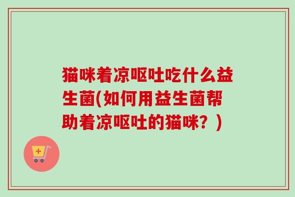 猫咪着凉呕吐吃什么益生菌(如何用益生菌帮助着凉呕吐的猫咪？)