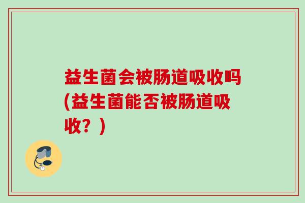 益生菌会被肠道吸收吗(益生菌能否被肠道吸收?) 益生菌会被肠道吸收吗(益生菌能否被肠道吸收?)