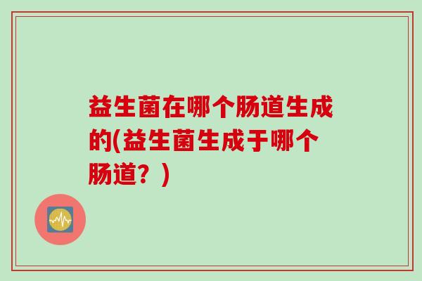 益生菌在哪个肠道生成的(益生菌生成于哪个肠道？)