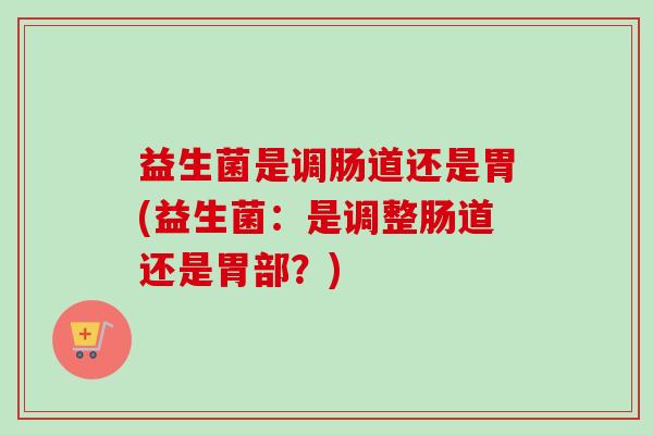 益生菌是调肠道还是胃(益生菌：是调整肠道还是胃部？)