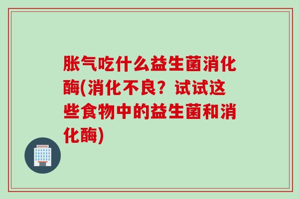 吃什么益生菌消化酶(？试试这些食物中的益生菌和消化酶)