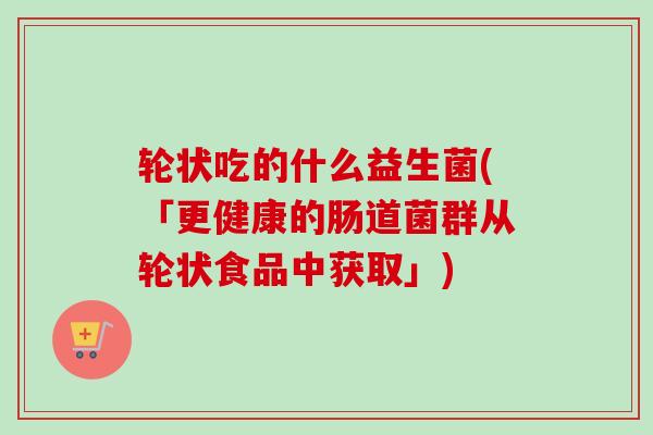 轮状吃的什么益生菌(「更健康的肠道菌群从轮状食品中获取」)