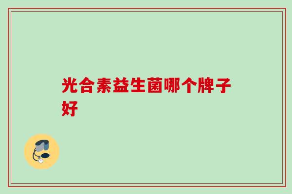 光合素益生菌哪个牌子好