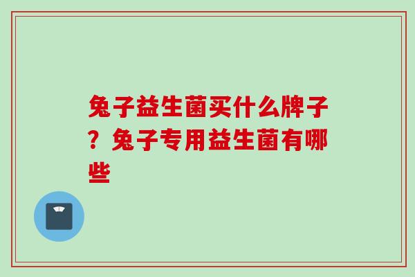 兔子益生菌买什么牌子?兔子专用益生菌有哪些 兔子益生菌买什么牌子?兔子专用益生菌有哪些