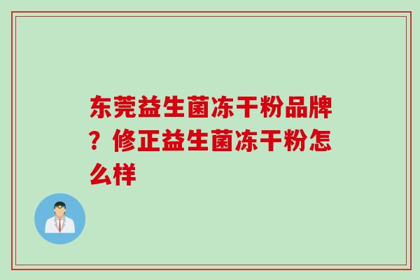 东莞益生菌冻干粉品牌？修正益生菌冻干粉怎么样