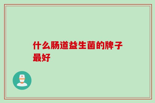 什么肠道益生菌的牌子好