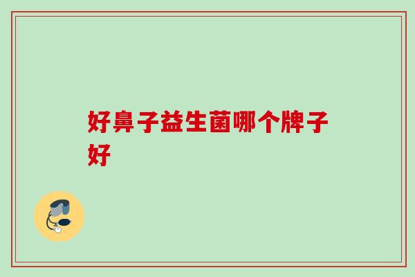 好鼻子益生菌哪个牌子好