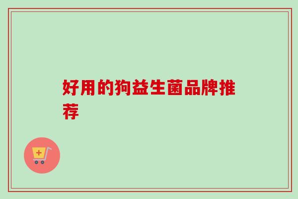 好用的狗益生菌品牌推荐 好用的狗益生菌品牌推荐