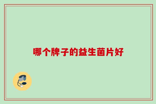 哪个牌子的益生菌片好