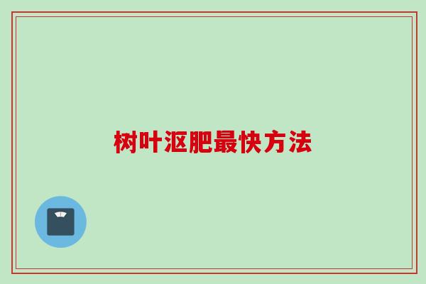 树叶沤肥快方法