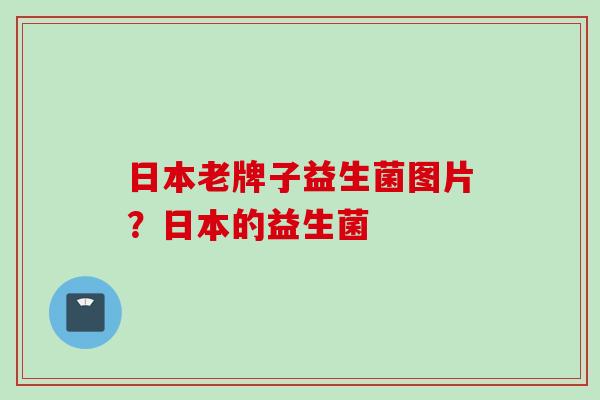 日本老牌子益生菌图片？日本的益生菌