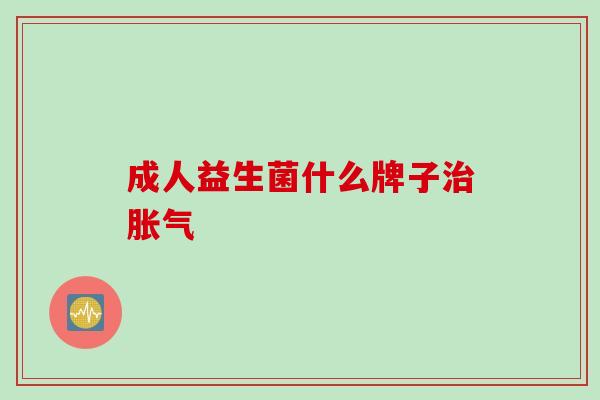 成人益生菌什么牌子
