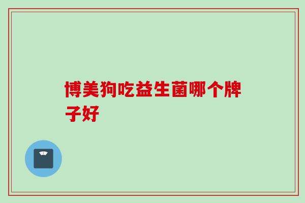 博美狗吃益生菌哪个牌子好